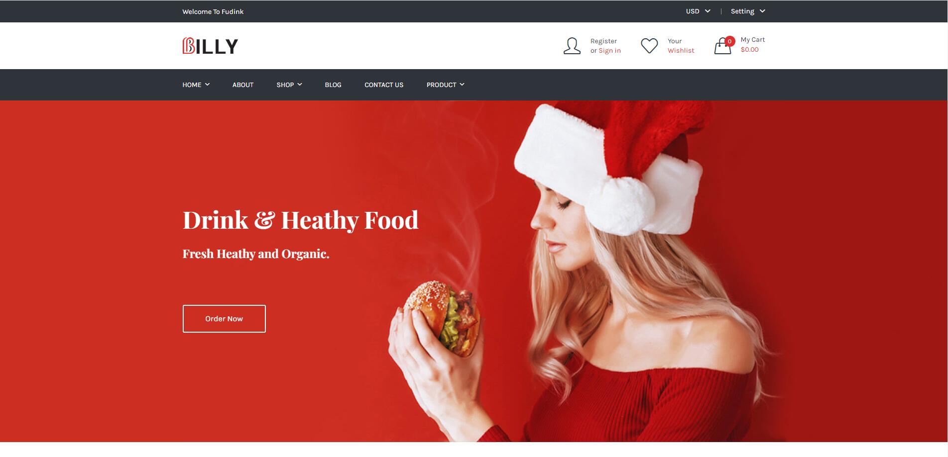 自适应bootstrap模板食品饮料商店响应式网站模板