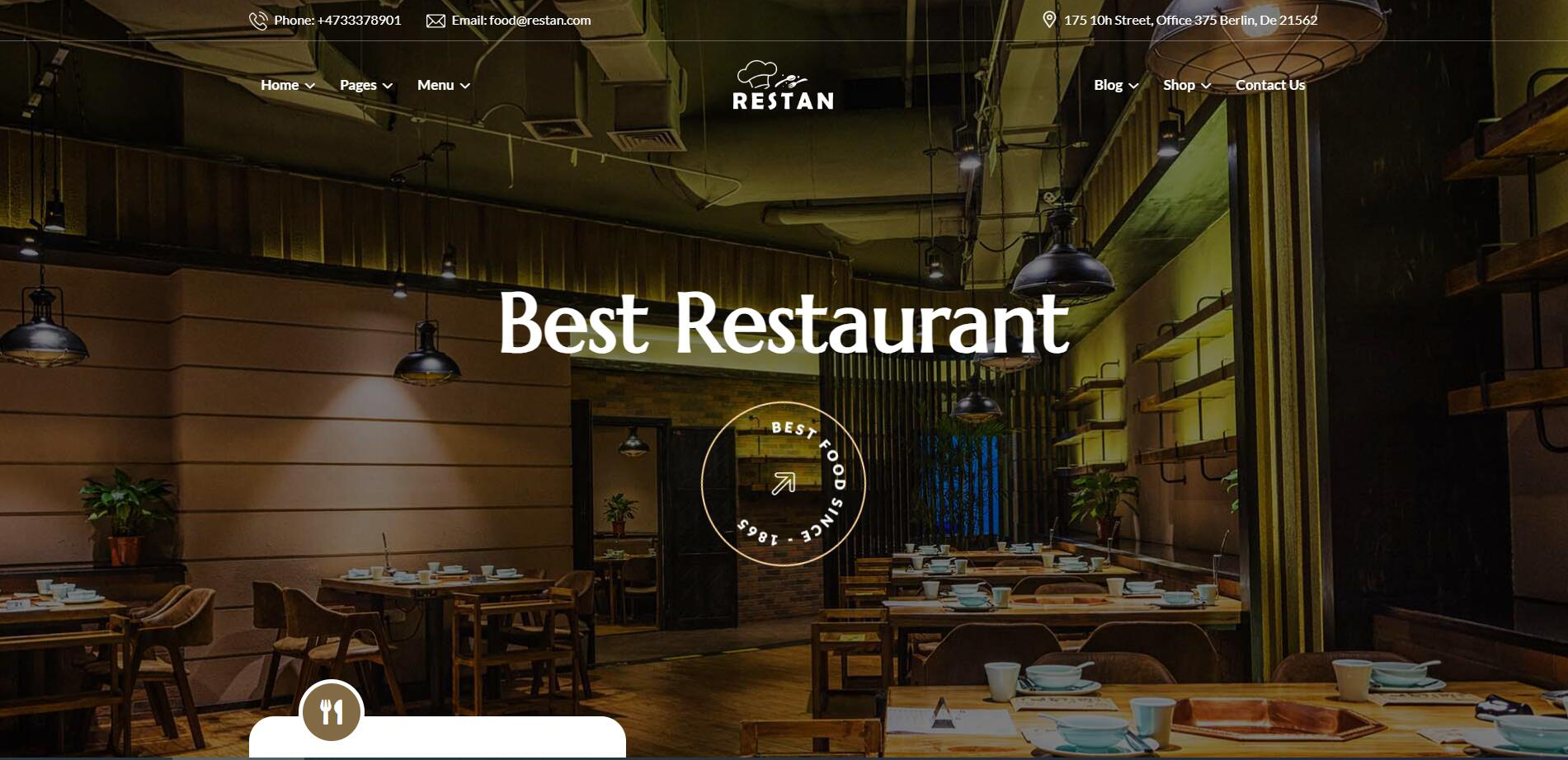 自适应餐厅响应式Bootstrap模板