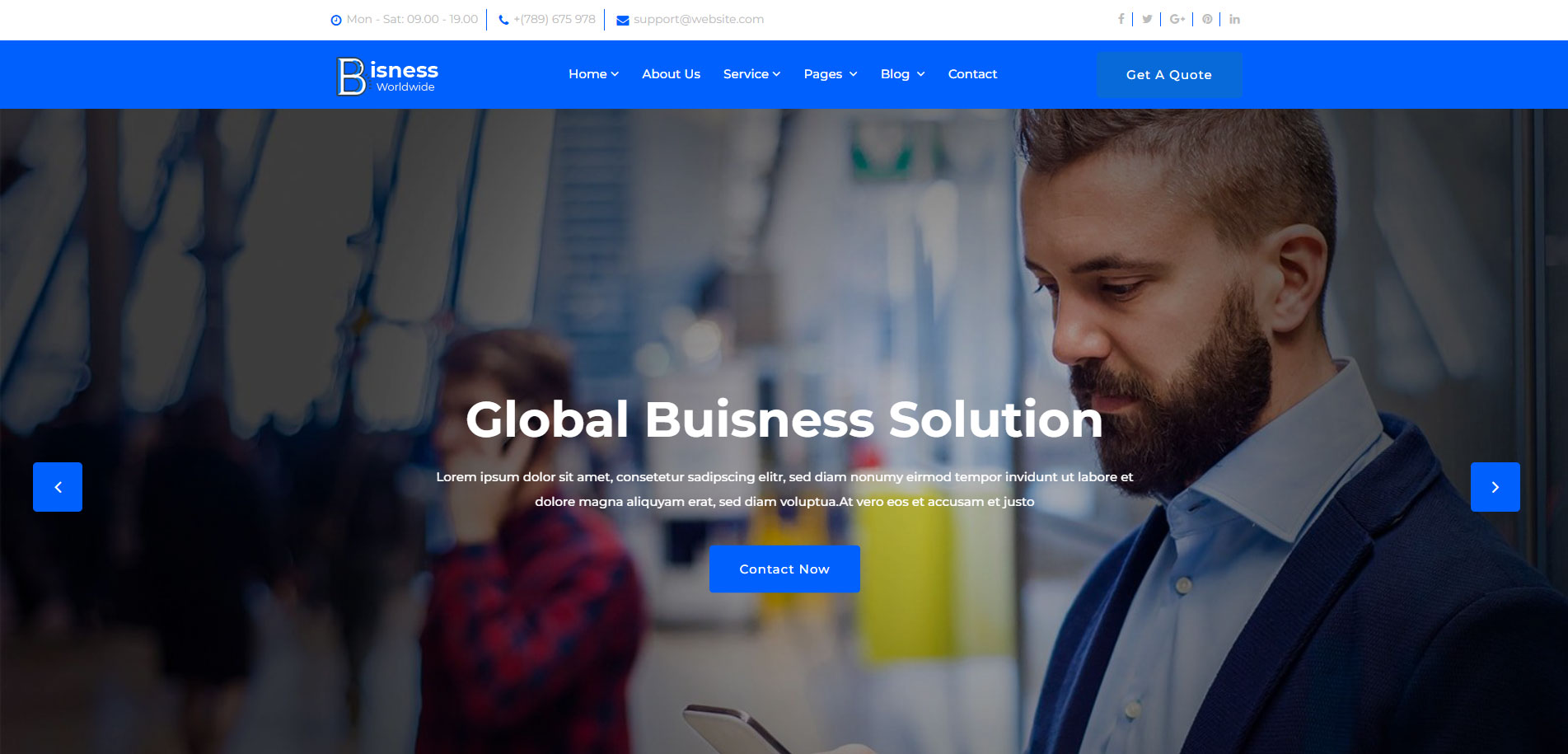 自适应商业和企业Bootstrap模板